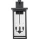 Barkeley 4 Light 27 inch Powder Coated Black Outdoor Wall Sconce
